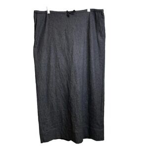 Hamnett Knee Length Skirt Sz 12 Heather Gray Wool Blend Pencil Modest Minimalist